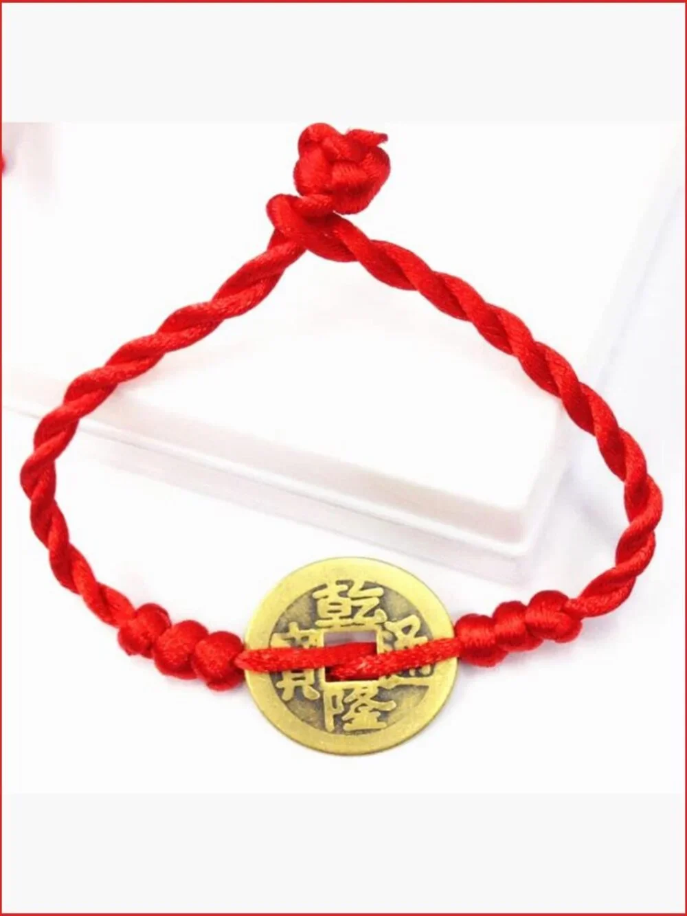 Red String Lucky Coin Charm Bracelet Protection Good Luck Wealth